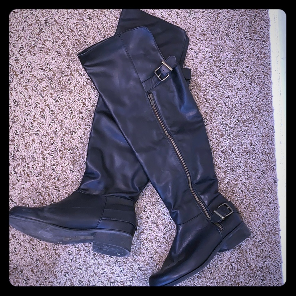 Forever 21 black knee high boots